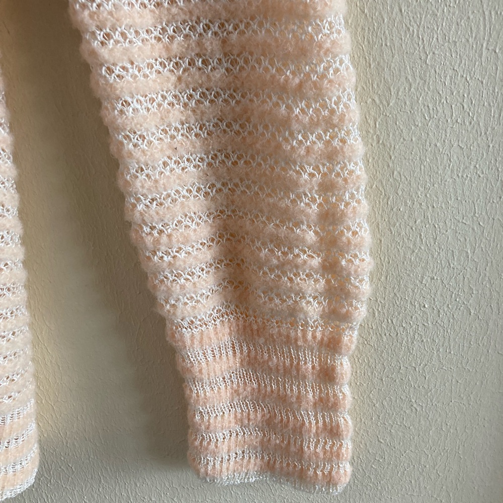 Free People Cream V-Neck Chunky Knit Sweater - Picture 6 of 6